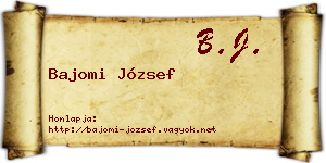 Bajomi József névjegykártya