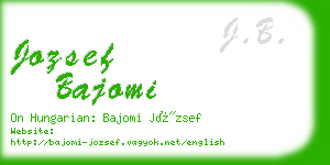 jozsef bajomi business card